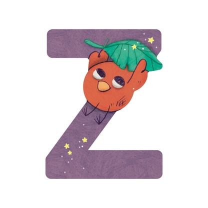 Lettre en bois - Z Violet