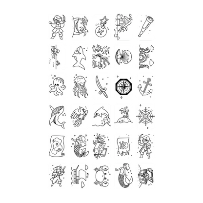 REFIL KIDYDRAW-MINI Dessins "animaux autour du monde" et "oceans et pirates"