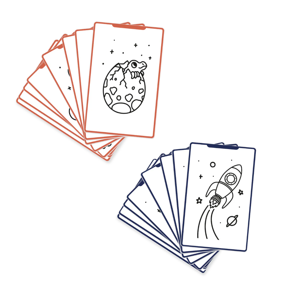 REFIL KIDYDRAW-MINI Dessins "dinosaures" et "galaxie"