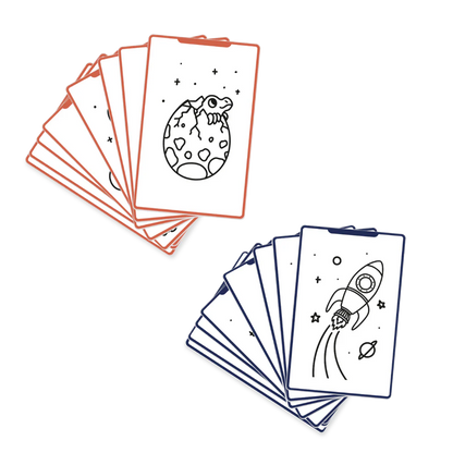 REFIL KIDYDRAW-MINI Dessins "dinosaures" et "galaxie"