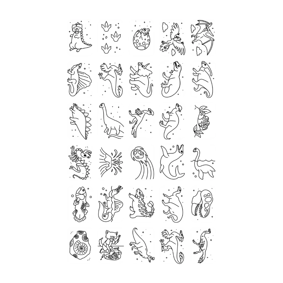 REFIL KIDYDRAW-MINI Dessins "dinosaures" et "galaxie"