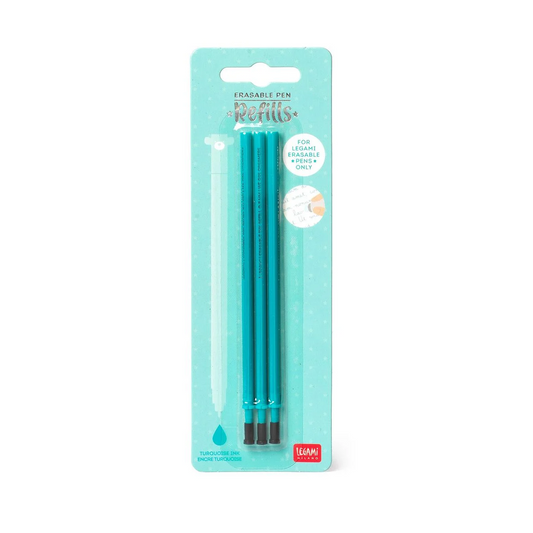 3 RECHARG. STYLO À ENCRE GEL - ERASABLE PEN REFILLS - Turquoise