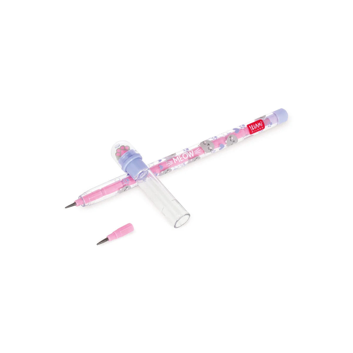 CRAYON EMPILABLE AVEC GOMME - KITTY