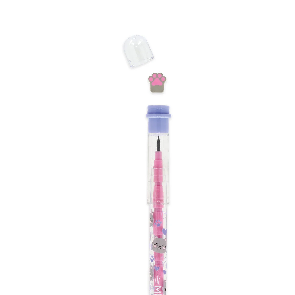 CRAYON EMPILABLE AVEC GOMME - KITTY