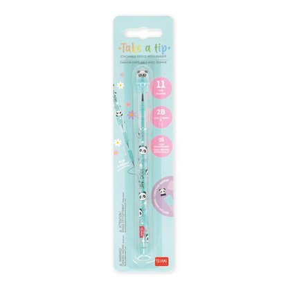 CRAYON EMPILABLE AVEC GOMME - PANDA