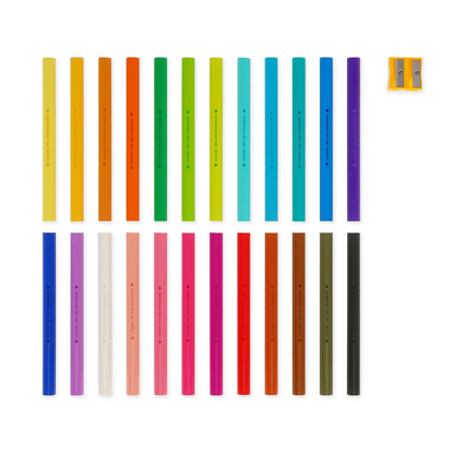 TEDDY FRIENDS - 24 CRAYONS COULEUR TAILLE- CRAY - TEDDY BEAR