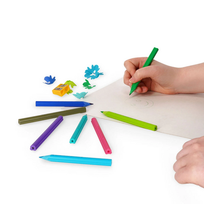 TEDDY FRIENDS - 24 CRAYONS COULEUR TAILLE- CRAY - TEDDY BEAR