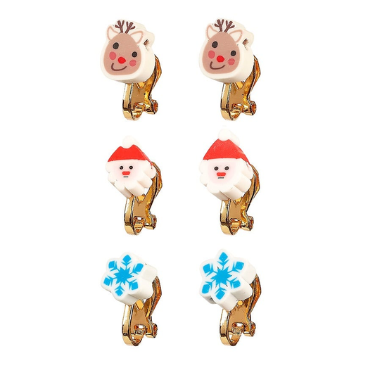 Boucles d'oreille à clips Noël