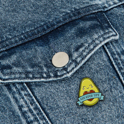 PIN YOUR STYLE! - BROCHE EN MÉTAL ÉMAILLÉ - AVOCADO