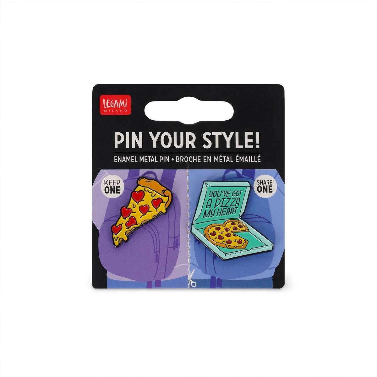 PIN YOUR STYLE! - BROCHE EN MÉTAL ÉMAILLÉ - PIZZA