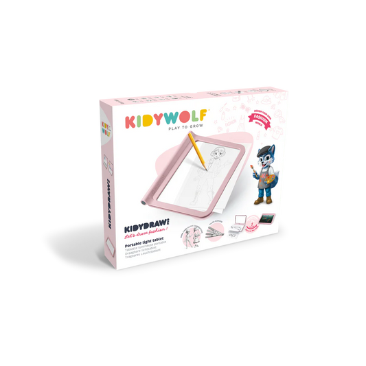 KIDYDRAW-PRO Tablette lumineuse nomade rose Dessinons la mode