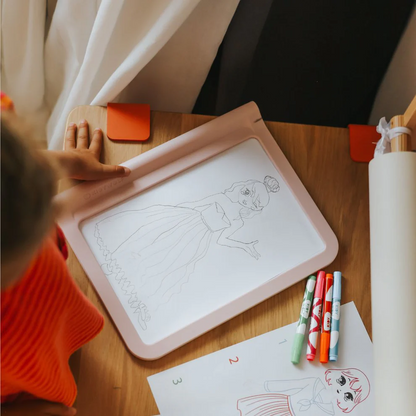 KIDYDRAW-PRO Tablette lumineuse nomade rose Dessinons la mode