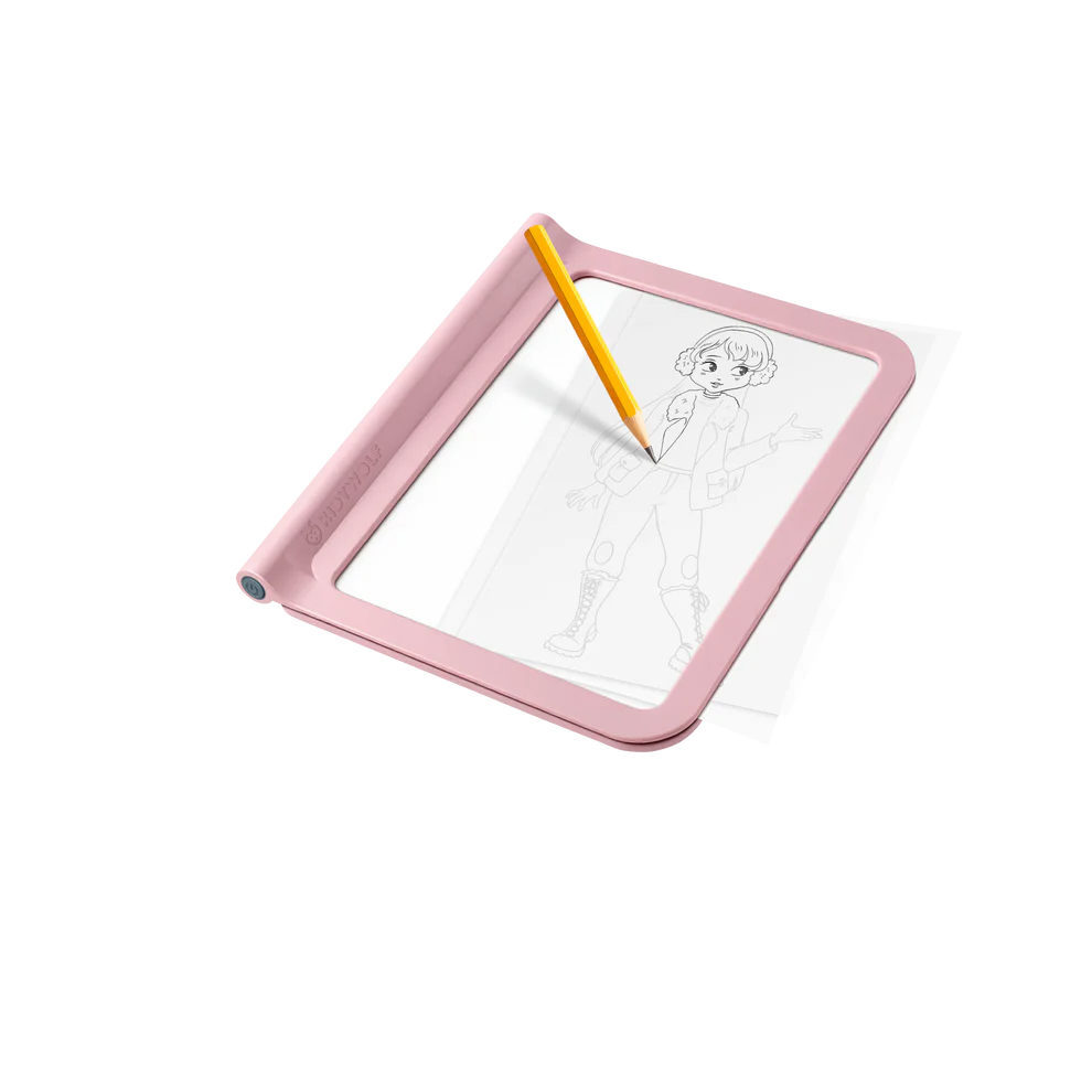 KIDYDRAW-PRO Tablette lumineuse nomade rose Dessinons la mode