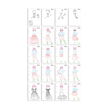 KIDYDRAW-PRO Tablette lumineuse nomade rose Dessinons la mode