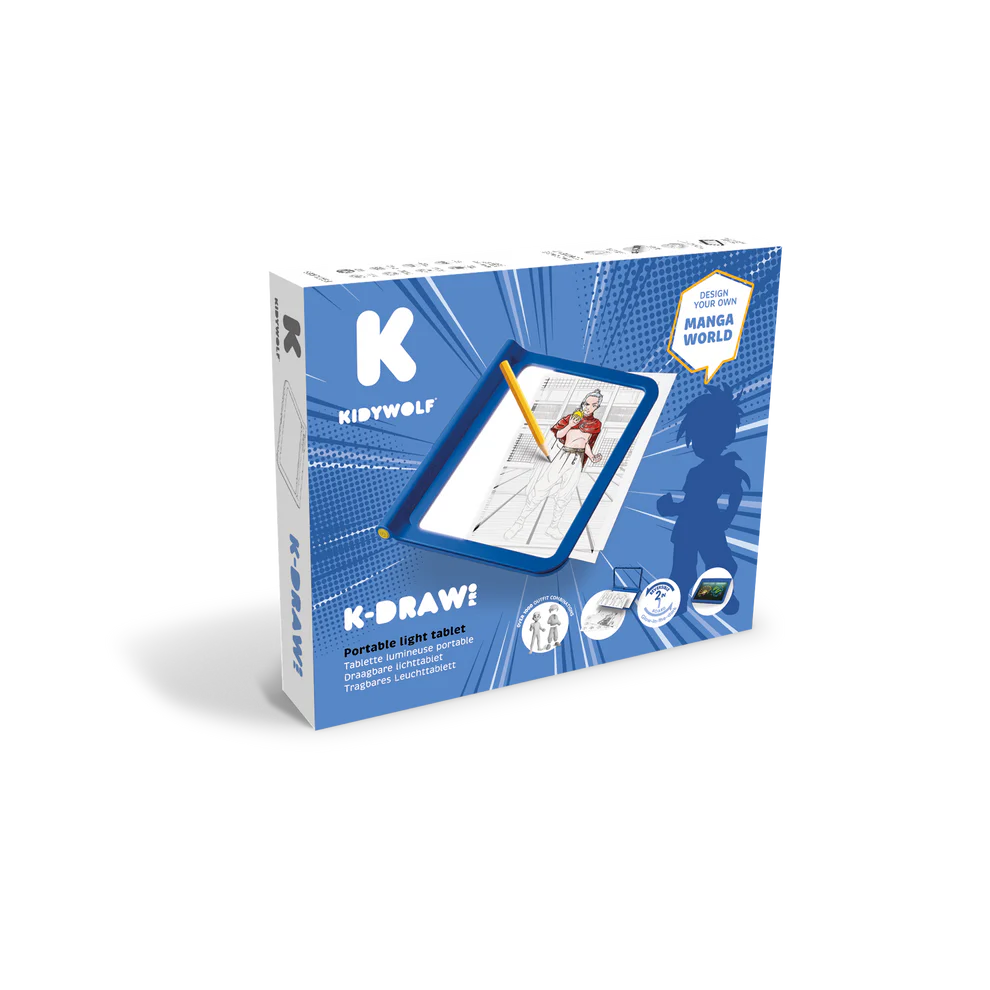 K-DRAW-PRO Tablette lumineuse nomade bleu Manga