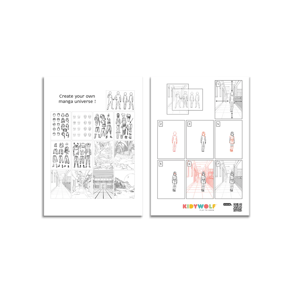 K-DRAW-PRO Tablette lumineuse nomade bleu Manga