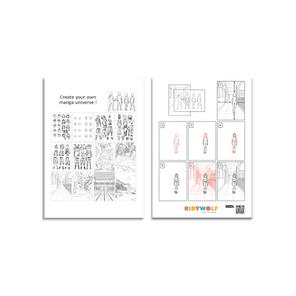 K-DRAW-PRO Tablette lumineuse nomade bleu Manga