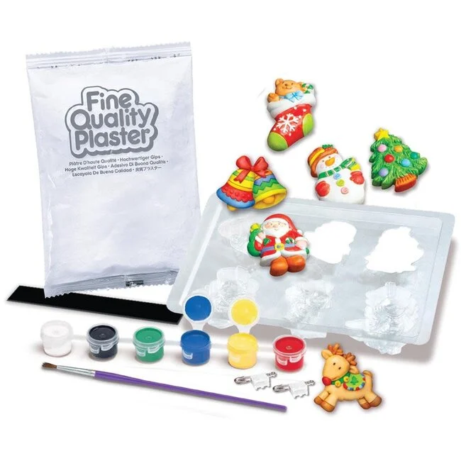 KIT DE MOULAGE: NOËL 4,4cm, contenu pour faire 6 aimants, en boîte,