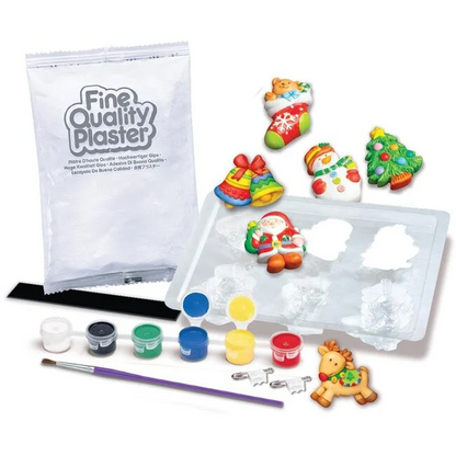 KIT DE MOULAGE: NOËL 4,4cm, contenu pour faire 6 aimants, en boîte,