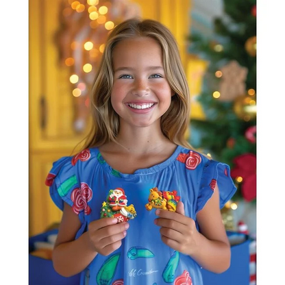 KIT DE MOULAGE: NOËL 4,4cm, contenu pour faire 6 aimants, en boîte,