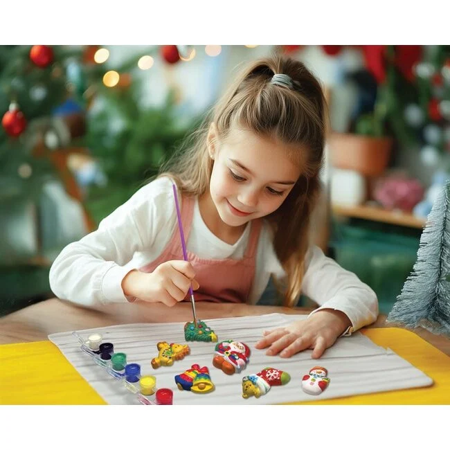 KIT DE MOULAGE: NOËL 4,4cm, contenu pour faire 6 aimants, en boîte,