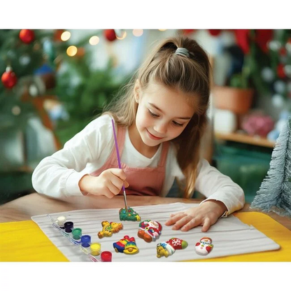 KIT DE MOULAGE: NOËL 4,4cm, contenu pour faire 6 aimants, en boîte,