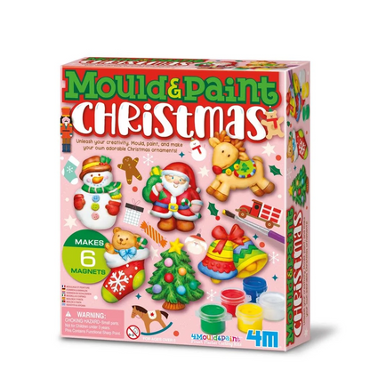 KIT DE MOULAGE: NOËL 4,4cm, contenu pour faire 6 aimants, en boîte,