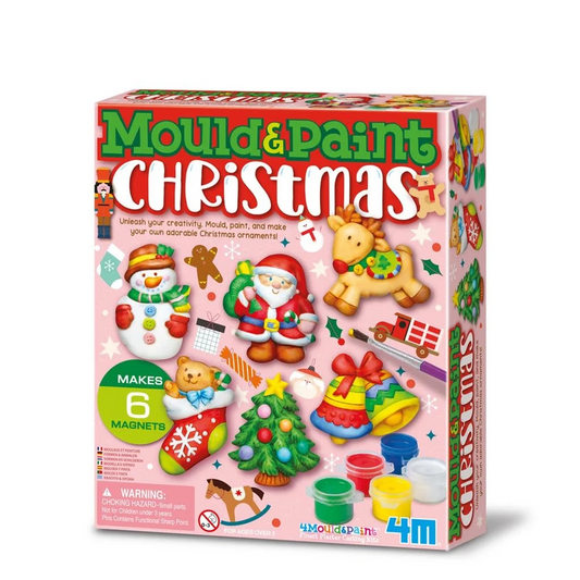 KIT DE MOULAGE: NOËL 4,4cm, contenu pour faire 6 aimants, en boîte,