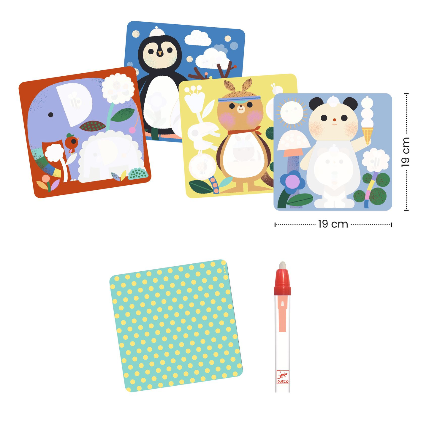 Coloriages magiques - Coucou caché maman-bébé du monde