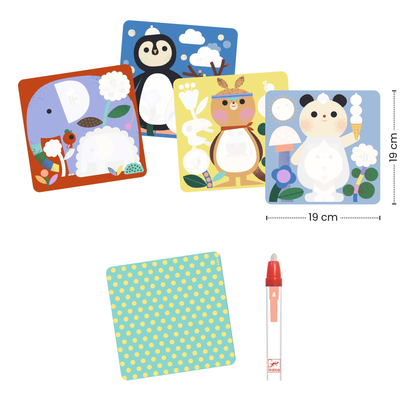 Coloriages magiques - Coucou caché maman-bébé du monde