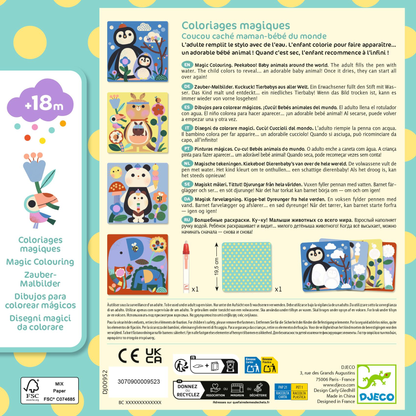 Coloriages magiques - Coucou caché maman-bébé du monde