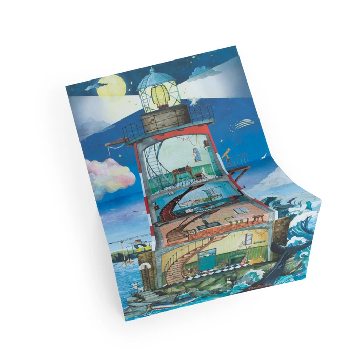 Grand phare avec décalcomanies - L'Explorateur - Le Jardin du Moulin