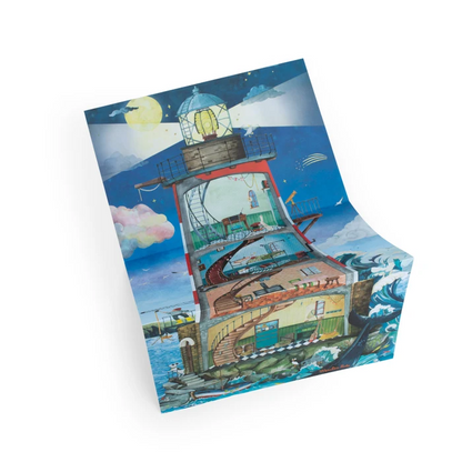 Grand phare avec décalcomanies - L'Explorateur - Le Jardin du Moulin