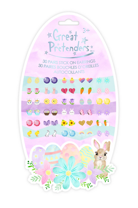 Easter Bunny Stick-on Earrings (30 pairs)