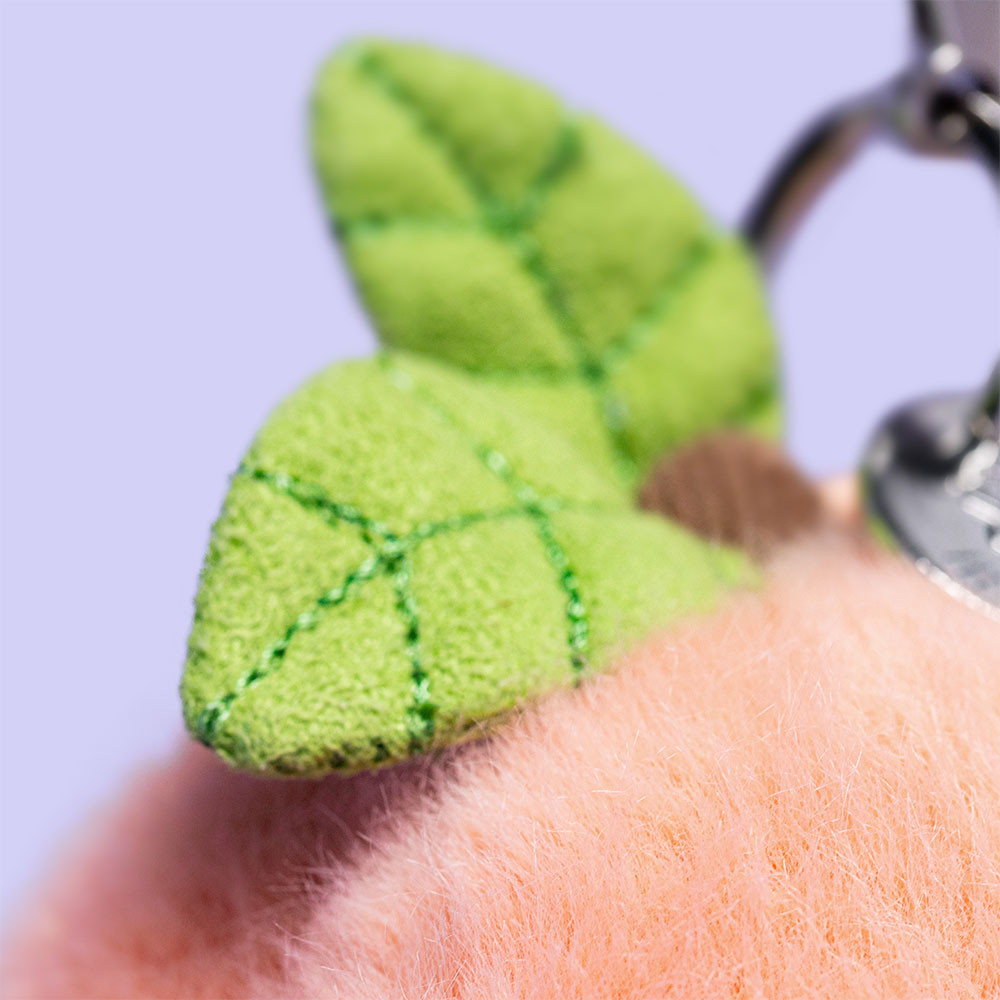 Amuseables Peach Bag Charm - 15cm x 7cm x 7cm