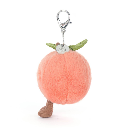 Amuseables Peach Bag Charm - 15cm x 7cm x 7cm