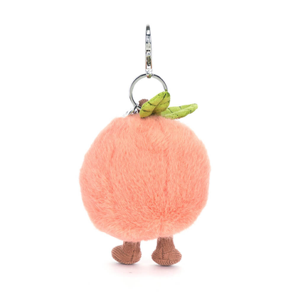 Amuseables Peach Bag Charm - 15cm x 7cm x 7cm
