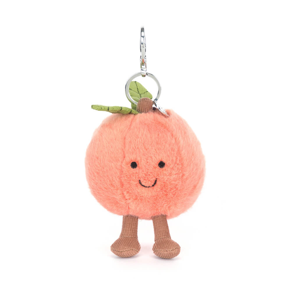 Amuseables Peach Bag Charm - 15cm x 7cm x 7cm