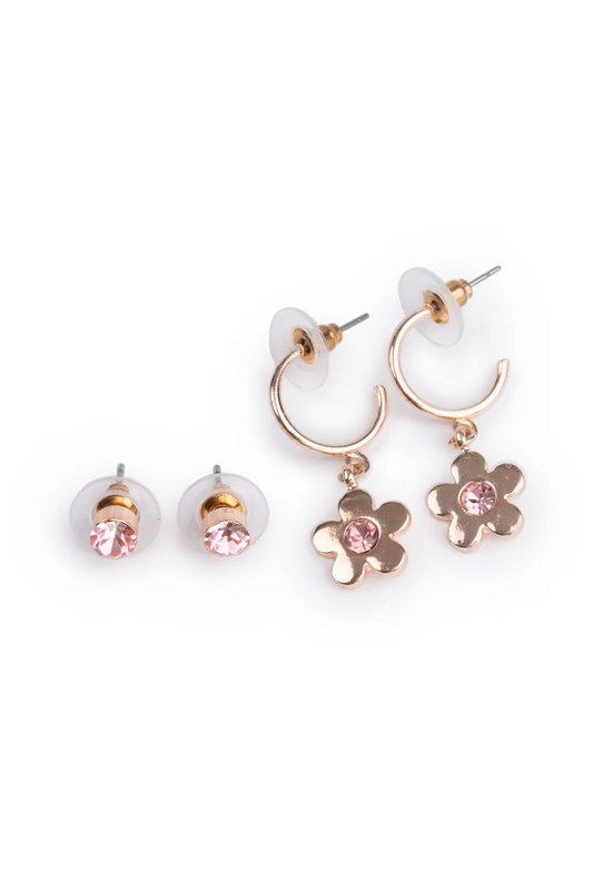 Boutique Chic Bejewelled Blooms Earrings (2 pairs)