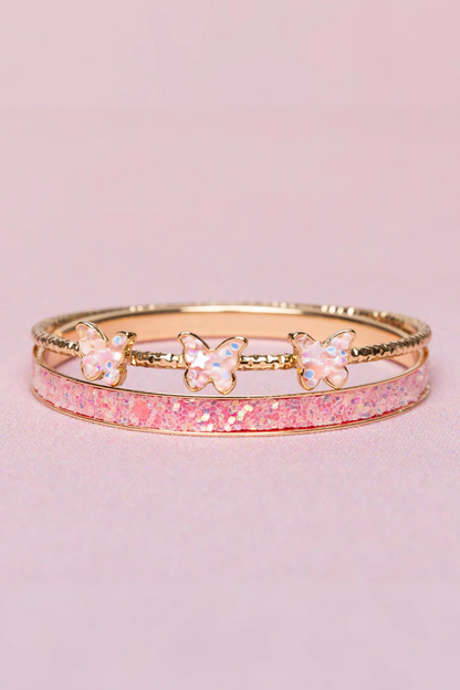 Boutique Chic Butterfly Bangle Set (2 pcs)
