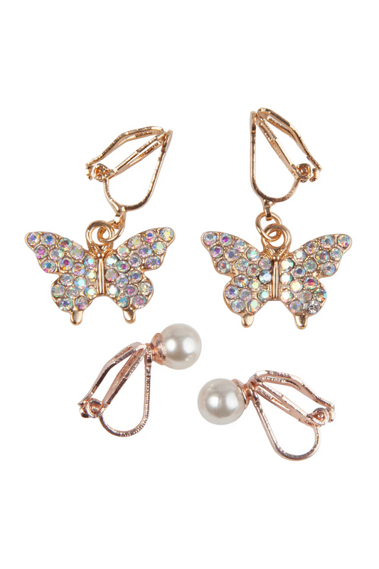 Boutique Butterfly Clip-on Earrings (2 pairs)