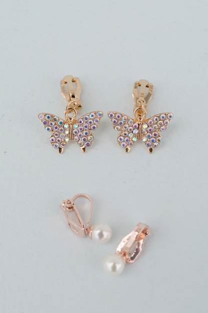 Boutique Butterfly Clip-on Earrings (2 pairs)