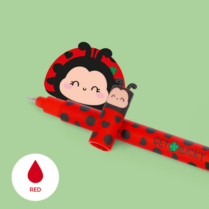 STYLO À ENCRE GEL EFFAÇABLE - LADYBUG