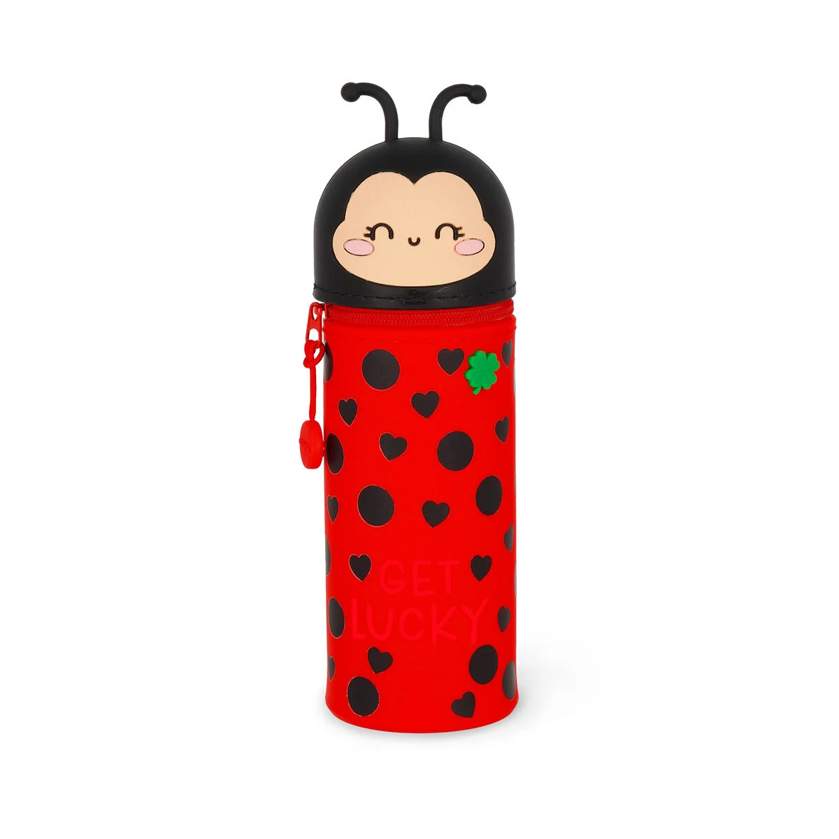 2-IN-1 SILICONE PENCIL CASE - KAWAII - LADYBUG