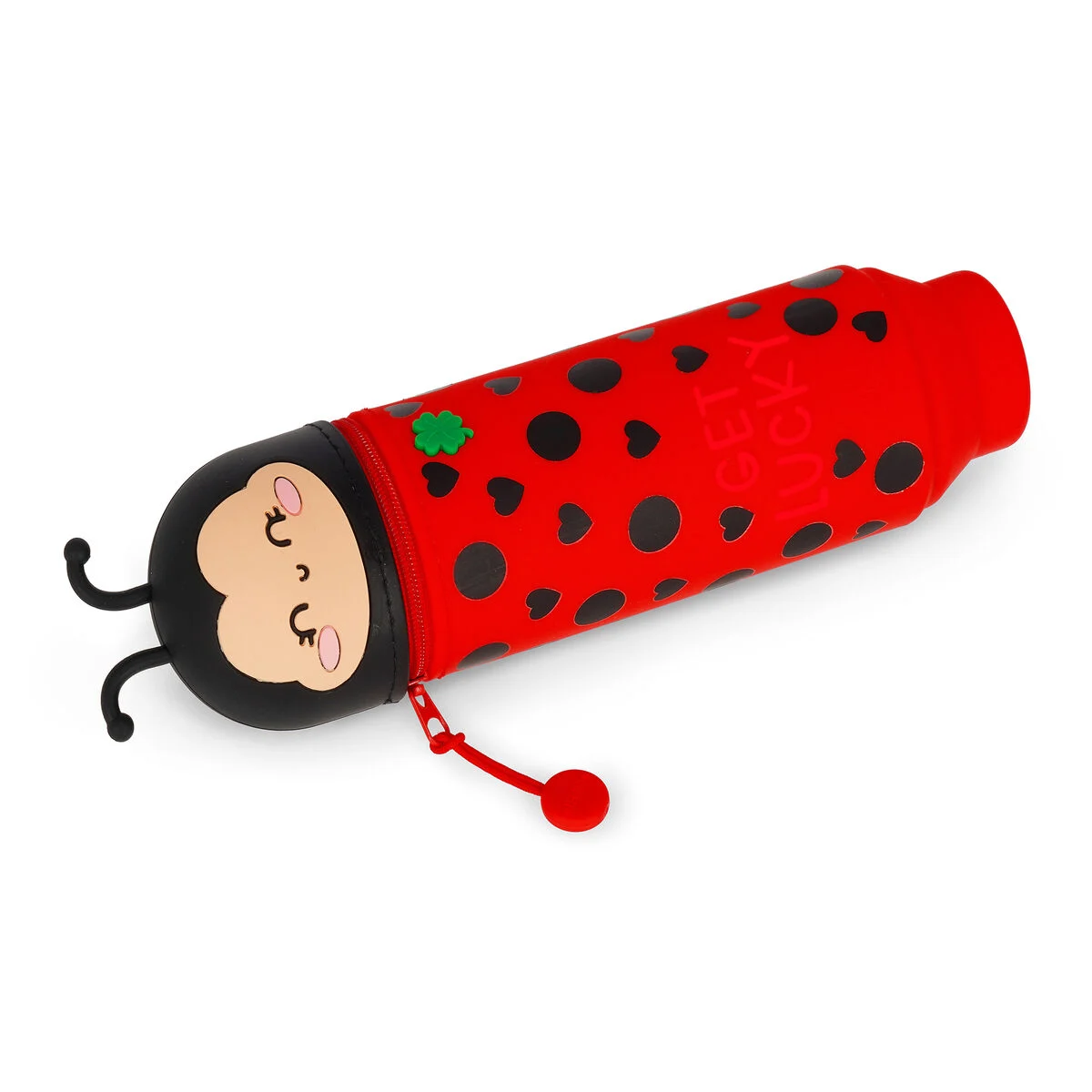 2-IN-1 SILICONE PENCIL CASE - KAWAII - LADYBUG