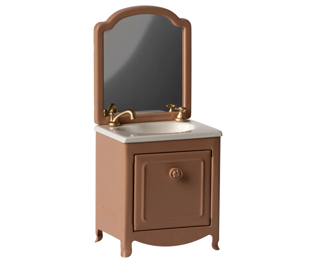 Coiffeuse avec évier, Souris - Rose Poudré foncé
