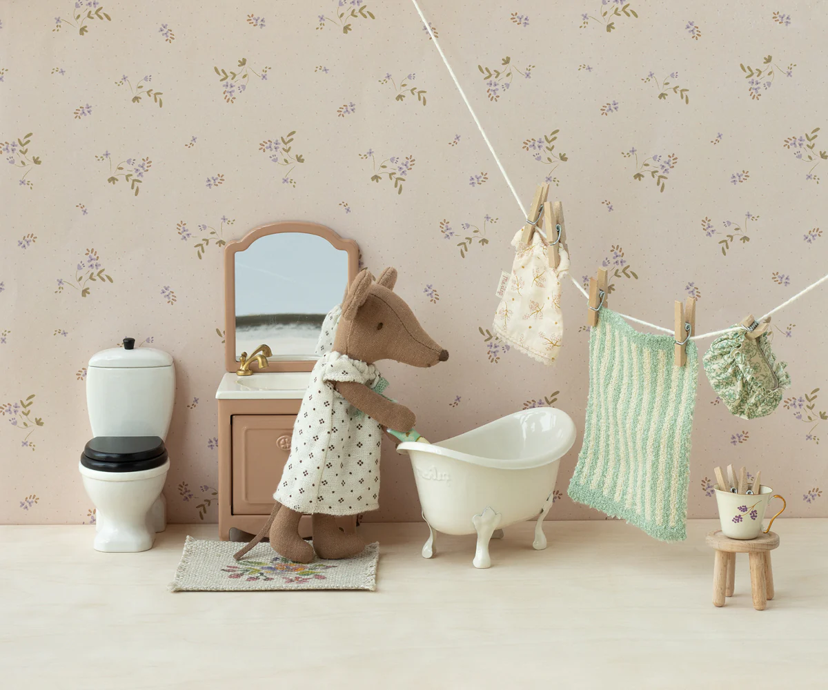 Coiffeuse avec évier, Souris - Rose Poudré foncé