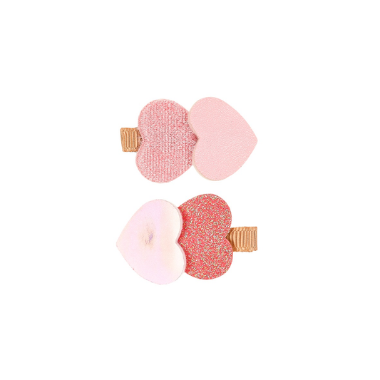 Pinces à cheveux June rose - 2 pcs