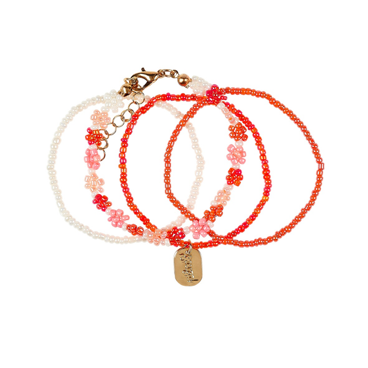 Bracelet Millie fleur rose