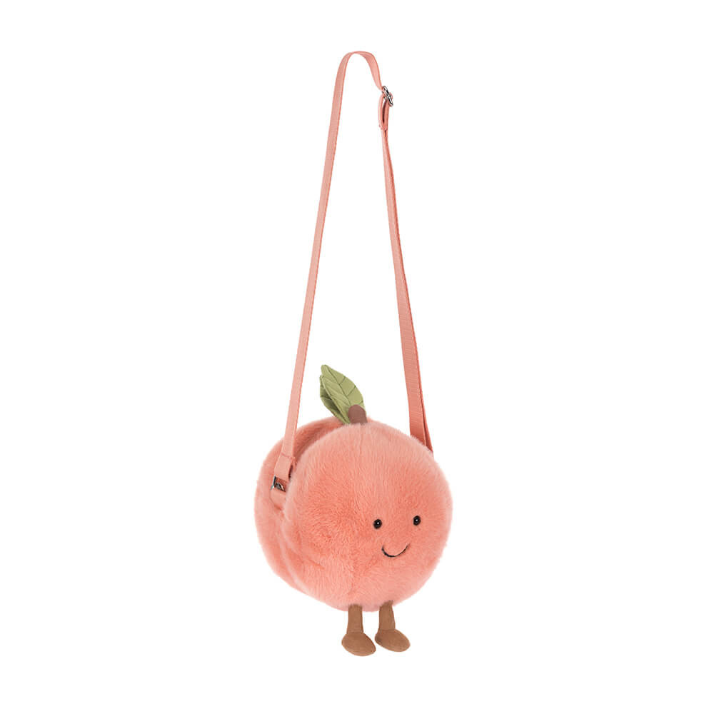 Amuseables Peach Shoulder Bag - 18cm x 16cm x 15cm